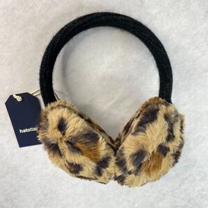 Hat Attack Leopard Earmuffs Brown Faux Fur Animal Print Cozy Plush Headband NEW!